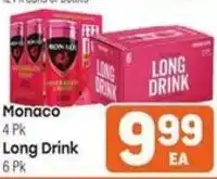 Tony’s Fresh Market Monaco Long Drink offer