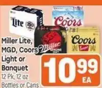 Tony’s Fresh Market Miller Lite, MGD, Coors Light or Banquet offer