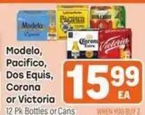 Tony’s Fresh Market Modelo, Pacifico, Dos Equis, Corona or Victoria offer
