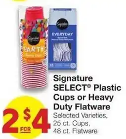 Market Street Signature Select Plastic Cups or Heavy Duty Flatware offer