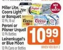 Tony’s Fresh Market Miller Lite, Coors Light or Banquet offer