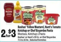 Food City Bashas' Yellow Mustard, Hunt's Tomato Ketchup or Chef Boyardee Pasta offer