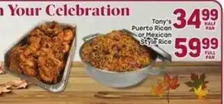 Tony’s Fresh Market Tony's Puerto Rican or Mexican Style Rice offer