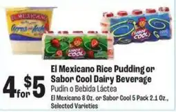 Food City El Mexicano Rice Pudding or Sabor Cool Dairy Beverage offer