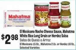 Food City El Mexicano Nacho Cheese Sauce, Mahatma White Rice Long Grain or Herdez Salsa offer