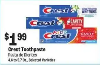 Food City Crest toothpaste offer