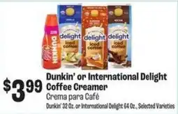 Food City Dunkin' or International Delight Coffee Creamer offer