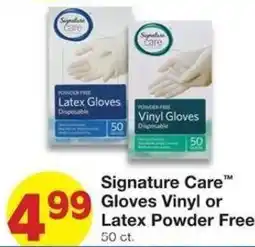 Market Street Signature Care Gloves Vinyl or Latex Powder Free offer