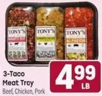 Tony’s Fresh Market Tony's 3-taco meat tray offer