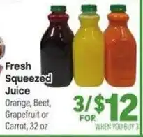Tony’s Fresh Market Fresh Squeezed Juice offer
