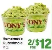 Tony’s Fresh Market Tony's Fresh Market Homemade Guacamole offer