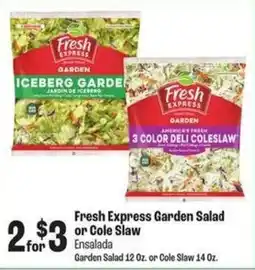 Food City Fresh Express Garden Salad or Cole Slaw offer
