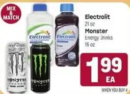 Tony’s Fresh Market Electrolyt Monster Energy Drinks offer