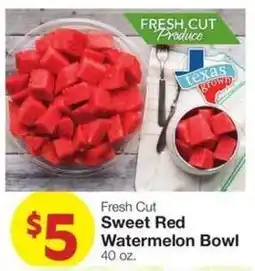 Market Street Fresh Cut Sweet Red Watermelon Bowl offer