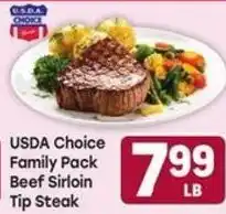 Tony’s Fresh Market Usda Choice Family Pack Beef Sirloin Tip Steak offer