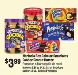 Food City Marinela Box Cake or Smuckers Goober Peanut Butter offer