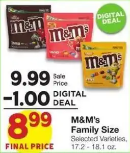 Market Street M&M's Family Size offer