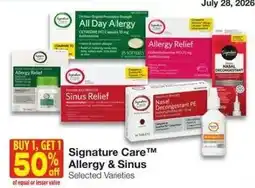 Market Street Signature Care™ Allergy & Sinus offer