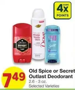 Market Street Old Spice or Secret Outlast Deodorant offer