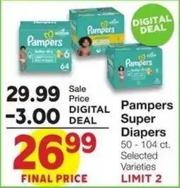 Market Street Pampers Super Diapers offer