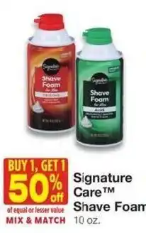 Market Street Signature Care Shave Foam offer