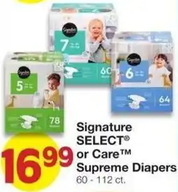 Market Street Signature Select or Care Supreme Diapers offer