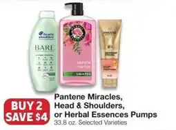 Market Street Pantene Miracles, Head & Shoulders, or Herbal Essences Pumps offer