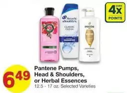Market Street Pantene Pumps, Head & Shoulders, or Herbal Essences offer