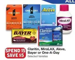 Market Street Claritin, MiraLAX, Aleve, Bayer or One-A-Day offer