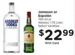 Fry's Jameson or Espolòn offer