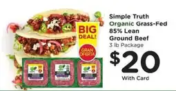 Fry's Simple Truth Organic Grass-Fed Ground Beef offer