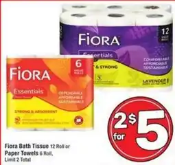 Albertsons Fiора Bath Tissue or Paper Towels offer