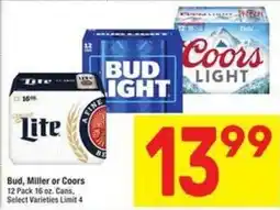 Albertsons Bud, Miller or Coors offer