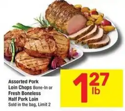 Albertsons Assorted Pork Loin Chops Bone-In or Fresh Boneless Half Pork Loin offer