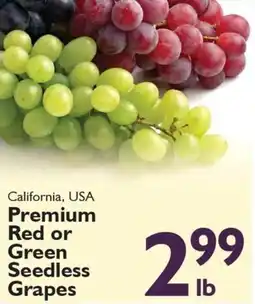 Festival Foods California, usa premium red or green seedless grapes offer