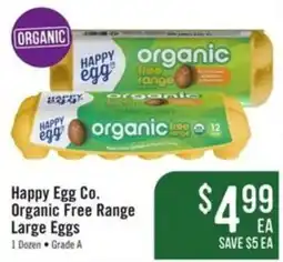 Haggen Food Happy Egg Co. Organic Free Range Large Eggs offer