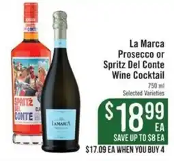 Haggen Food La Marca Prosecco or Spritz Del Conte Wine Cocktail offer