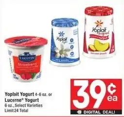 Albertsons Yoplait Yogurt or Lucerne Yogurt offer
