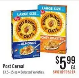 Haggen Food Post Cereal Honey Bunches of Oats offer