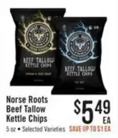 Haggen Food Norse Roots Beef Tallow Kettle Chips offer