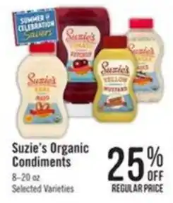 Haggen Food Suzie's Organic Condiments offer