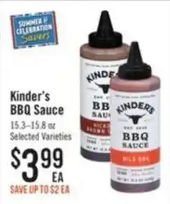 Haggen Food Kinder's BBQ Sauce offer