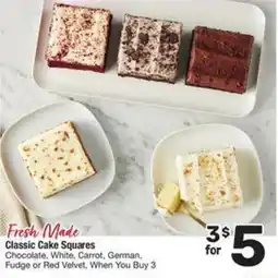 Albertsons Fresh Made Classic Cake Squares offer