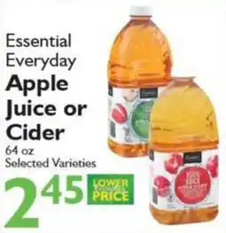 Festival Foods Essential Everyday Apple Juice or Cider offer