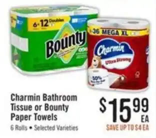 Haggen Food Charmin Bathroom Tissue or Bounty Paper Towels offer