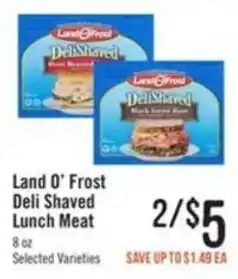 Haggen Food Land O' Frost Deli Shaved Lunch Meat offer