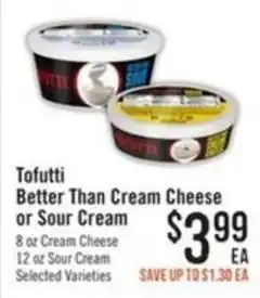 Haggen Food Tofutti Better Than Cream Cheese or Sour Cream offer