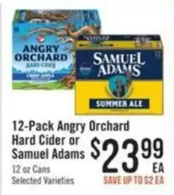 Haggen Food Angry Orchard Hard Cider or Samuel Adams Summer Ale offer