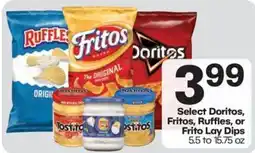 Harp's Market Select Doritos, Fritos, Ruffles, or Frito Lay Dips offer