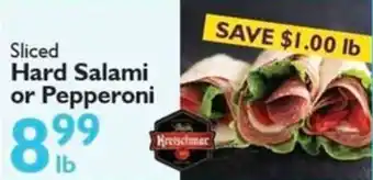 Festival Foods Kreischmar Sliced Hard Salami or Pepperoni offer